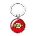 thumbnail image 4 of LLavero de cabujón de cristal de POP ART Bang/ Pow/Boom, accesorio moderno de 25mm para bolso, llavero de coche, soporte de anillo, 4 of 4