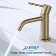 thumbnail image 3 of Adorer Brushed Gold Bathroom Faucet, Single Handle Brass Sink Faucet Bathroom Single Hole with Pop Up Sink Drain Assembly and Water Faucet Supply Lines, 3 of 6