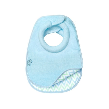 

Tommee Tippee Closer to Nature Comfi-Neck Baby Bib with Padded Collar Reversible – Blue Chevron 2 Count