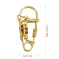 thumbnail image 2 of KALLORY Carabiner Clip Small Brass Golden 1Pack for Daily Life Men, 2 of 8