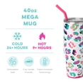 thumbnail image 2 of Swig Life 40oz Mega Mug | Insulated Stainless Steel Tumbler with Handle | Party Animal, 2 of 7