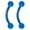 Blue, variant on Pair of Curved Barbells Ion Plated Surgical Steel 16g Sold in pairs