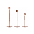 thumbnail image 1 of Set De 3 Candelabros De Metal Rosa Golden Para Velas, 1 of 3