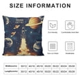thumbnail image 5 of Qinduosi Cartoon Rocket Pillow Covers Cute Watercolor Planets Starry Galaxy Pillow Cases for Kids Boys Teens Glitter Stars Dreamy Cushion Covers for Bed Couch Chairs Navy Blue White, 5 of 5