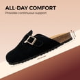 thumbnail image 2 of Chase & Chloe Women's Suede Clogs Adjustable Buckle Mules Cork Footbed Sandal Potato Shoes with Arch Support, 2 of 5