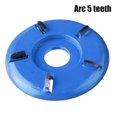 thumbnail image 2 of SENRISE Milling Cutter Tool Woodworking Turbo Blade Safety for Woodworking Carving Polishing Arc/Flat Teeth Blue, 2 of 6