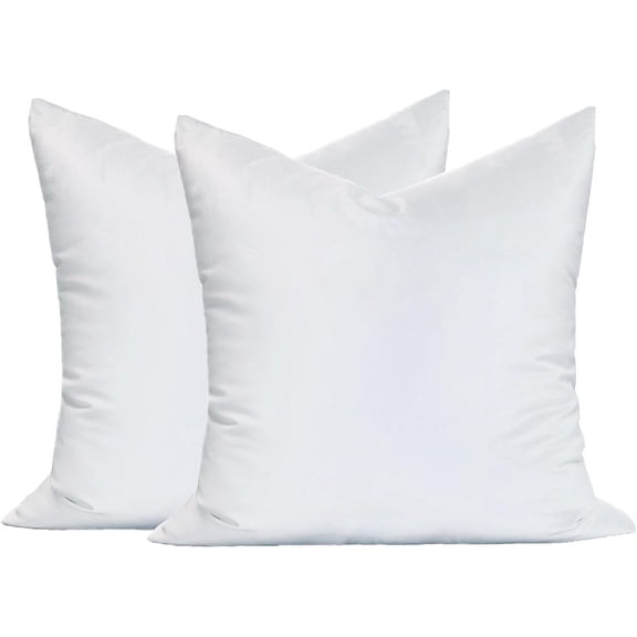 Synthetic Down Alternative 27x27 Square Pillow Insert Form, for Decorative Throw Pillow, Sofa, Cushions, Body and Bed - Pack of 2- Size 27“X 27”
