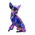 thumbnail image 2 of Escultura de perro, figura artística, delicado y encantador adorno, grafiti colorido, chihuahua Estilo B, 2 of 9