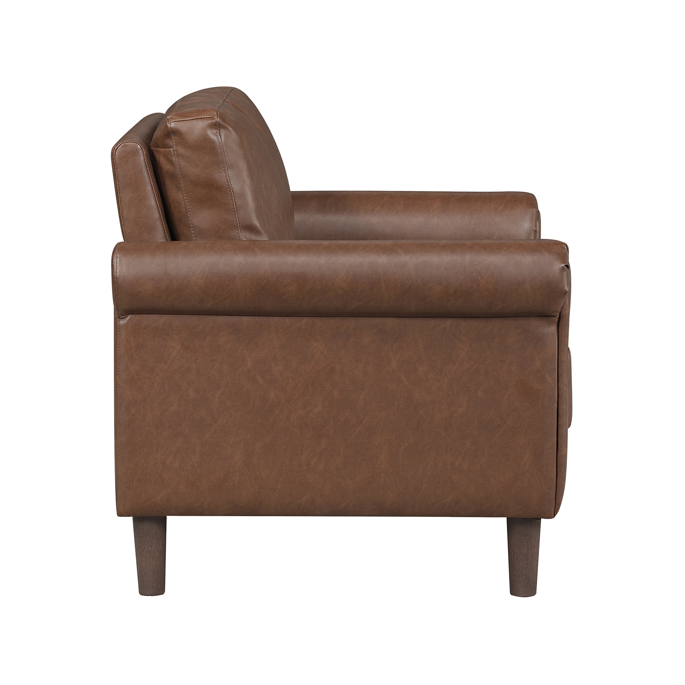 OakvillePark Marlinth Faux Leather Chair, Chocolate
