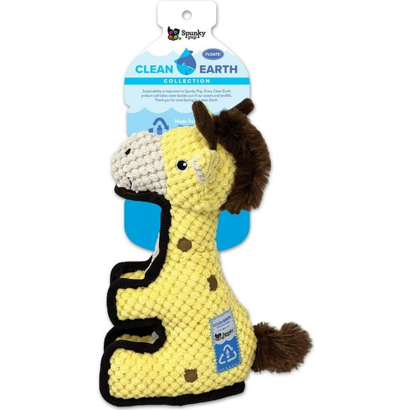 Clean Earth Plush - Jouet pour chien girafe texturé - 100 % durable