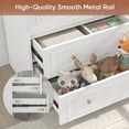 thumbnail image 5 of Feishominoo 2 Doors Wooden Armoire Wardrobe Closet, Bedroom Clothes Organization Storage Cabinet with Drawers and Hanging Rod, White, 5 of 8