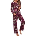 thumbnail image 3 of Pyjama à Manches Longues pour Femmes Col Rond Doux, 3 of 5
