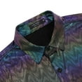thumbnail image 3 of Mens Disco Shirt Metallic Sequins Shiny Long Sleeve, 3 of 5