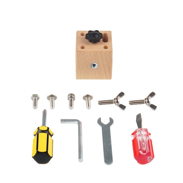 Motessori, material didáctico para la vida diaria, tornillo de autobús ocupado, banco de trabajo de juguete para educación temprana Wmkox8yii shdjk1226