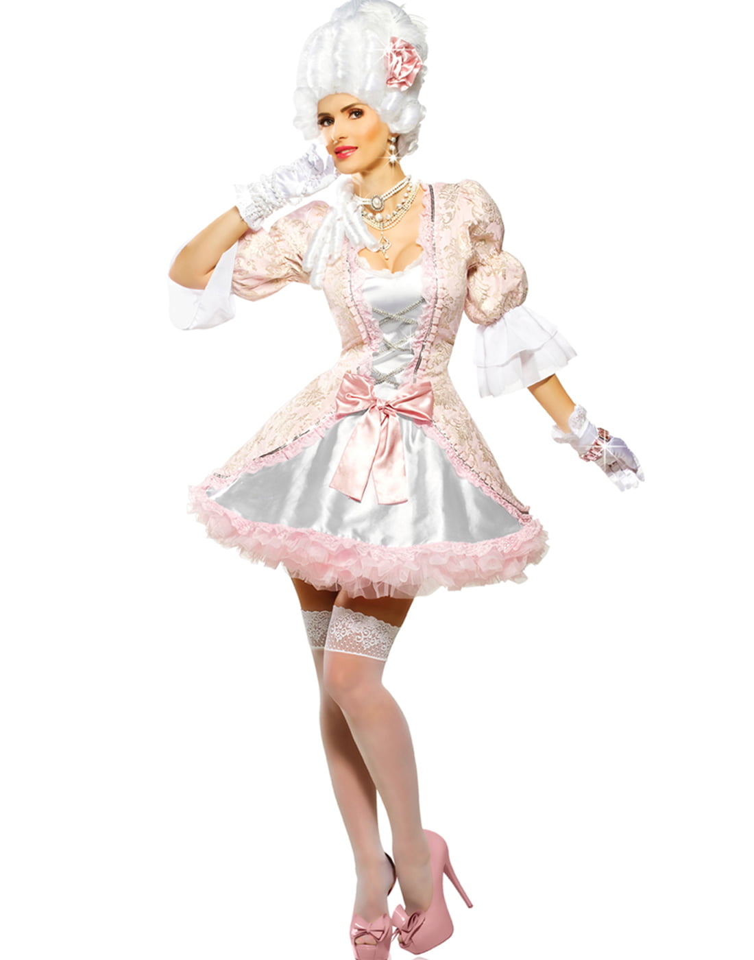Marie Antoinette Wig White Adult Womens Ladies Halloween Fancy Dress