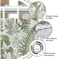 thumbnail image 6 of Tropical Plants Shower Curtain, Vintage Sage Green Tropical Plants Leaves Beige Bathroom Curtain Waterproof Fabric Machine Washable with Hooks, 72" Wx84 L, 6 of 6