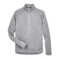 thumbnail image 4 of Devon & Jones DG792 Unisex Bristol Sweater Fleece Quarter-Zip Pullover-Grey Heather-L, 4 of 5
