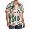thumbnail image 2 of Pofeuu Lilies Flowers Print Mens Casual Short Sleeve Shirts Beach Summer Spread Collar Pocket Tops Men's Casual Short-sleeved Shirt-4X-Large, 2 of 5