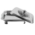 thumbnail image 4 of WEUVEB Charcuterie Tray With Lid For School Kitchen 1Set Silver Rectangular Shape, 4 of 8