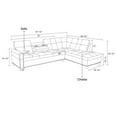 thumbnail image 6 of L Shaped Sectional Couches, Modular Fabric Corner Sofa with Cup Holder Lounge Sofa with Right Chaise for Living Room, Brown, 6 of 6