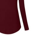 thumbnail image 5 of UPPADA Fashion Womens Pleated Tunic Tops to Wear with Leggings Long Sleeve Round Neck Blouse Shirts Solid Color Loose Tunics, 5 of 7
