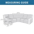 thumbnail image 4 of SHANNA 5 Seater Recliner Cover, 7 Piece Velvet Recliner Corner Sofa Cover, Stretch L Shape Reclining Sectional Couch Covers for 5 Cushion Sofa Slipcovers,Gray, 4 of 10