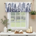 thumbnail image 3 of Maple Pine Forest Window Valance Curtain White Blue Rod Pocket Short Curtain for Living Room, Bedroom & Kitchen Window Decor 42x18in, 3 of 8