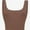 Brown, variant on Women's Square Neck Crop Top Basic Sleeveless Fitted Tank Top Casual Cami