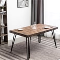 thumbnail image 3 of 5 Dining : Rustic Hairpin Tabletop, 4 Comfortable Chairs, Seats Compilation: Rectangular Metal Table,, 3 of 6
