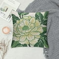thumbnail image 2 of Peony Flower Chinoiserie Style Pillow Case Green and Beige Euro Sham Pillow Cover Asian Cushion Cover  Accent Pillowcase Rustic Home Decor for Sofa Living Room Bedroom, 2 of 5