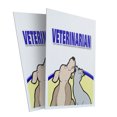 thumbnail image 4 of A-frame Sidewalk Veterinarian 24" x 36" Double Sided A-Frame Sidewalk Sign, Includes 2 Plastic Inserts | Foldable Portable White Signicade Sandwich Board Signs, 4 of 5