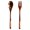 Khaki, variant on Wooden Spoon with Fork Portable Flatware Practical Tableware for Home Daily Use