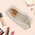 thumbnail image 5 of Unique Bargains 1 Pc Simple Floral Style Drawstring Makeup Bag for Vacation Pink Green Polyester, 5 of 6