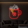 thumbnail image 2 of Glowneon Melty Cocoa Marshmallows Neon Sign, Hot Chocolate Cup LED Sign, Coffee Shop Wall Decor, 2 of 5