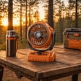 thumbnail image 4 of Dazone Rechargeable Patio Fan for Camping Tent, High-Velocity Battery Powered Beach Tent Fan with 100 Speeds, Quiet Portable Fan for Travel, Pets, Outdoor Essentials (Orange), 4 of 12