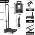 thumbnail image 2 of Luggage Cart With Wheels Foldable Hand Truck Strong Dolly Cart, Compact Shopping Cart Holds 77 Pounds - Carry Boxes, Backpacks And Luggage Smoothly With Our Folding Shopping Cart With Wheels, 2 of 6