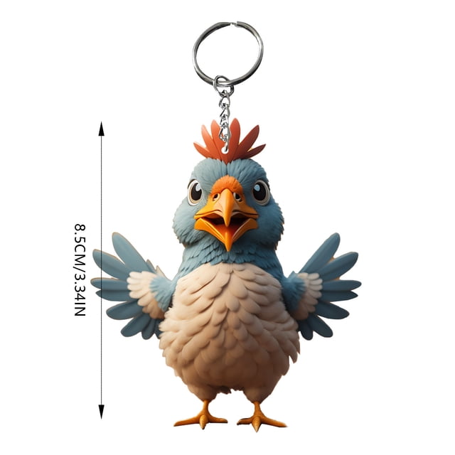 Keychain for Keys, Rooster Pendant Key Backpack Handicraft Pendant Chicken Keychain Keychains for Backpacks