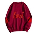 thumbnail image 4 of cocolona Womens Heart Print Sweatshirts Casual Long Sleeve Valentines Shirts for Women Fashion Cute Loose Pullover Tops, 4 of 5