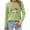 Green, variant on Long Sleeve for Women Pumpkin Embroidery Print T-Shirt Autumn Harvest Shirt Season Tee Thanksgiving Tops