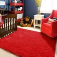 thumbnail image 2 of SUSUZI 5'x7' Fluffy Plush Area Rug, Soft Shaggy Carpet for Living Room Bedroom Home Decor, Purple, 2 of 7