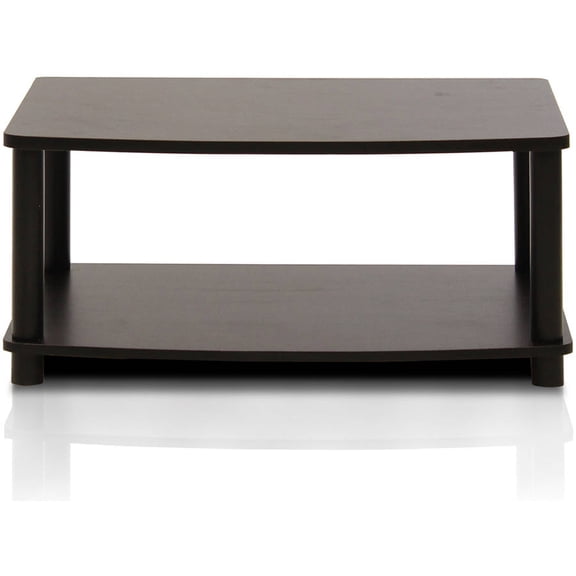 Furinno 13191EX/BK Turn-N-Tube No Tools 2-Tier Elevated TV Stand, Espresso/Black