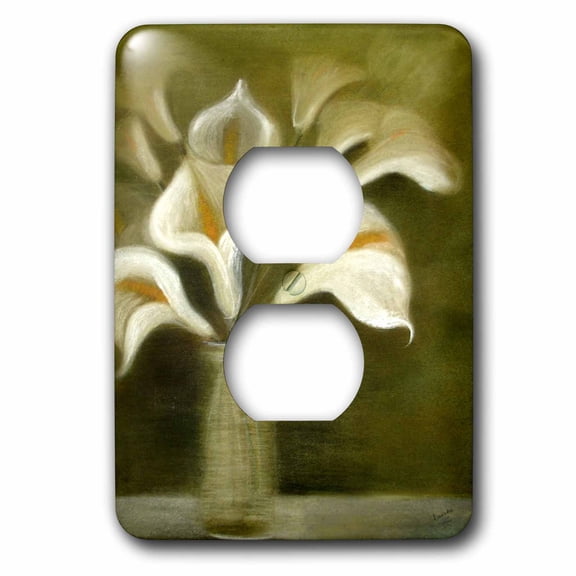 3dRose, Flowers Calla Lily, 2 plug outlet cover