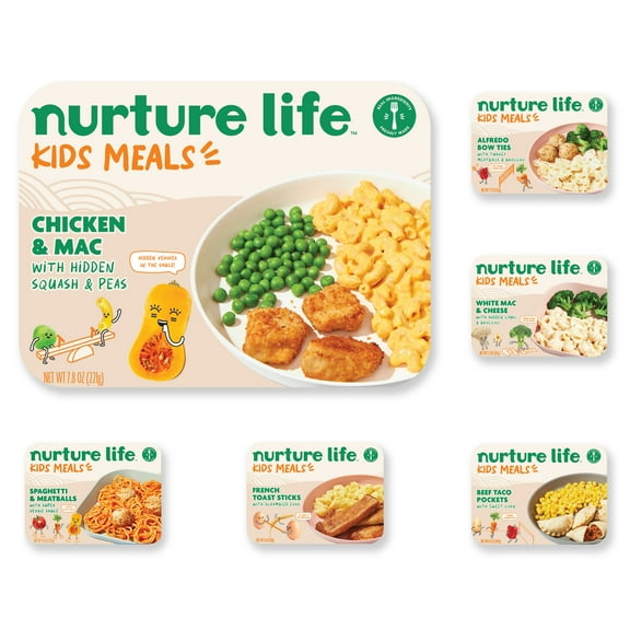 Nurture Life Healthy Toddler & Kid Food Favorites 6-Meal Variety Pack (Including French Toast Sticks & Chicken Nuggets), Organic Focus