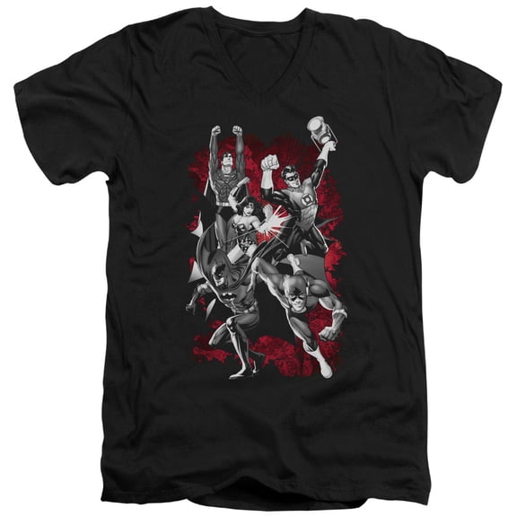 Jla - Jla Explosion - Slim Fit V Neck Shirt - Small