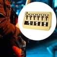 thumbnail image 4 of Puente Eléctrico para Guitarra 6 Cuerdas Ajustable Saddles Fijos de Latón Espaciado 10.5mm Aleación de Zinc Repuesto Adecuado para Músicos Modificació Oro, 4 of 8
