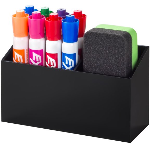 Soporte magnético para rotuladores de borrado en seco BEYGORM para pizarra blanca, color negro