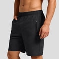 thumbnail image 6 of DeHolifer Running Shorts for Men Plus Size Quick Dry Elastic Waisted Lightweight Athletic Shorts with Zipper Pockets Black 3XL, 6 of 8