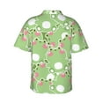thumbnail image 4 of Xecao Cute Frog2 print Hawaiian shirt - a stylish short-sleeve button-down for men, perfect for casual beach and tropical outings., 4 of 9