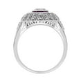 thumbnail image 3 of Ruby Halo Diamond Ring, Women's Vintage Dome Ring, Openwork Filigree Ring, Milgrain Bezel Set Diamond Engagement Ring, 2.3 Ct Simulated Diamond, 925 Sterling Silver, Anniversary Gifts, 3 of 5
