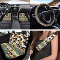 thumbnail image 2 of Jeiento Sunflower Car Accessories Sets 17 PCS Car Seat Cover Protector Car Floor Mats Auto Steering Wheel Cover Seatbelt Covers Armrest Cushion Coasters Keychains Aztec African Tribal Lipstick Holder, 2 of 6